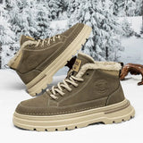 Wexleyjesus Snow Boots for Men Platform Lace Up Casual Winter Shoes Man Offer Luxury Fur New in Brands Warm Cold Proof Comfortable Footwear