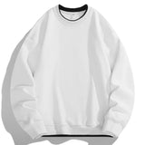 Wexleyjesus  Men O-Neck Basic Hoodies Male Casual Loose Harajuku Hoodles Sweatshirts Long Sleeve Tops Solid Color Streetwear Pullovers