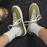 Wexleyjesus Summer New Breathable Canvas Shoes Personalized Trend Versatile Vulcanized Shoes Campus Style Student Board Shoes Training Shoes