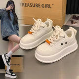 Wexleyjesus Versatile Muffin Thick-soled Heightening Board Shoes, New Spring and Autumn High-end Casual Sports Shoes