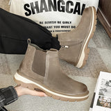 Wexleyjesus 2024 New Fashion Trends Mens Side Zipper Chelsea Boots Genuine Leather Ankle Boots Slip-on Man Business Shoes Cowhide Boots