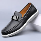 Wexleyjesus Black Loafer Men Shoes Luxury Genuine Leather Business Moccasins Footwear Male Soft Driving Flats Comfy Slip-On Men Casual Shoes