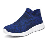 Wexleyjesus Fashion Red Breathable Slip On Sneakers Men Espadrilles Ultralight Non Slip Comfort Men Socks Shoes Knitting Mesh Socks Sneakers