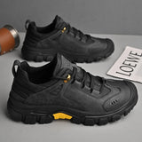 Wexleyjesus Men Fashion Outdoor Walking Casual Shoes Comfortable Genuine Leather Ankle Boots Luxury Men Sneakers New Sport Hiking Shoes