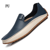 Wexleyjesus Men Boat Shoes Leather Mens Loafers Lightweight Sneakers Italian Breathable Slip-on Driving Casual Shoes Men Size 47 for Male