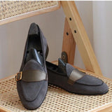 Wexleyjesus Italy British Style Mens Formal Casual Loafers Buckle Slip on Lazy Flat Men Driving Boats Shoes