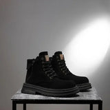 Wexleyjesus Suede High Top Male Casual Boots Lace Up Social Cheap Clearance Free Shipping Footwear Offer Low Price Pu Men's Leather Shoes