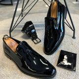 Wexleyjesus New Black Loafers for Men Patent Leather Tassels Wedding Business Men's Formal Shoes Size 38-45 Free Shipping men shoes