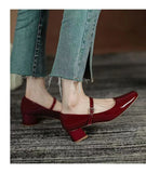 Wexleyjesus New Sweet Bowtie Chunky Platform Pumps for Women Super High Heels Buckle Strap Woman Thick Heel Shoes Ladies