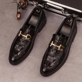 Wexleyjesus New Fashion Designer Men's Pointed Black Metal Buckle Oxford Flats Casual Shoes Wedding Dress Prom Party Zapatos Hombre