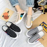 Wexleyjesus Summer Men's Flats Half Shoes Fashion Breathable Male Mules Slip On Non-Leather Casual Footwear Outdoor Hard-wearing Sandal