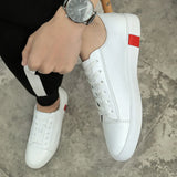 Wexleyjesus New Men's Shoes for Man Casual Shoes Leather White flat Shoes Sneakers Oxford Men Plus Big Size 46 47