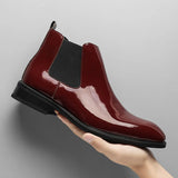 Wexleyjesus Stylish Casual Leather Shoes Male New Fashion Men Ankle Boots Slip on Formal Business Footwear Leisure Walk Mens Chelsea Boots