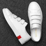 Wexleyjesus New Summer Trend Men shoes Fashion Korean Style All-match Genuine Leather Mens Casual Shoes Comfortable Classic White Sneakers