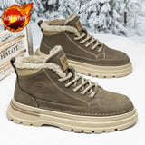 Wexleyjesus Snow Boots for Men Platform Lace Up Casual Winter Shoes Man Offer Luxury Fur New in Brands Warm Cold Proof Comfortable Footwear