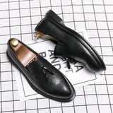 Wexleyjesus 2024 Tassel Gentleman Dress Shoes Men Brogues Oxford Shoes High Slip-On Formal Shoes Classic Men's Business Leather Shoes Casual