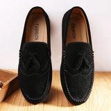 Wexleyjesus Elegantes Style Mens Shoes Casual Spring Summer Men Loafers Tassel Leather Moccasins Men Comfy Breathable Slip on Boat Shoes