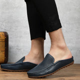 Wexleyjesus Large Size 46 47 Mens Moccasins Italian Wedding Shoes Designer Luxury Men Casual Formal Breathable Summer Half Drag Loafers