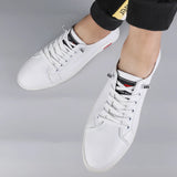 Wexleyjesus New Men's Leather Small White Shoes Men Spring Summer Casual Shoes High-end Lightweight Fashionable Shoes