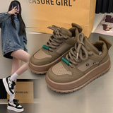 Wexleyjesus Versatile Muffin Thick-soled Heightening Board Shoes, New Spring and Autumn High-end Casual Sports Shoes