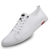 Wexleyjesus New Men's Leather Small White Shoes Men Spring Summer Casual Shoes High-end Lightweight Fashionable Shoes