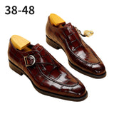 Wexleyjesus Party Wedding Men Leather Shoes Fashion Casual Simple All-match Outdoor Walking Comfortable Flats Loafers Sapatos Masculinos