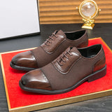 Wexleyjesus Men Office Dress Leather Shoes Brown Wedding Bride Formal Party Men's Shoes Italian Men Oxford Shoes Soft Casual Driving Shoes