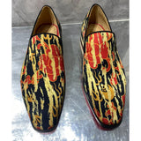 Wexleyjesus Print Genuine Leather Men Shoes Loafers Comfortable Casual Business Shoes Breathable Designer Brand Design Shoes Men Size 48