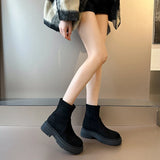 Wexleyjesus Winter Women Suede Ankle Boots Fashion Slip On Modern Short Booties Ladies Concise Largas Booties