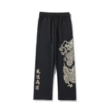 Wexleyjesus Spring New Sweat Pants Men Women Dragon Printed Trousers Red/Black Drawstring Pants Streetwear Casual Sweatpant M-5XL