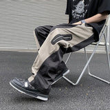 Wexleyjesus Techwear Parachute Cargo Pants Men Patchwork Zipper Loose Casual Trousers Male Summer Streetwear Hip Hop Spliced 5XL