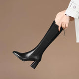 Wexleyjesus Knee Thigh High Sock Boots Woman Winter 2024 Boot New in  Long Shoes for Women Elegant Autumn Brown Wedges Elastic Hot