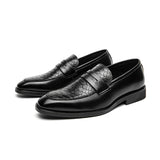 Wexleyjesus New Fashion Leather Gentleman Stress Shoes Men Business Driving Shoes Loafers chaussure Party Flats Dress Shoe Business leather