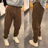 Wexleyjesus Autumn New Solid Color Simple Casual Pants Men's Trendy Fashion Versatile Loose Sports Pants Male Clothing