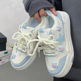 Wexleyjesus Kawaii Platform Sneakers Women's Sports Shoes Spring Summer 2024 Casual Vulcanize Tennis Female Skateboard Korean Footwear