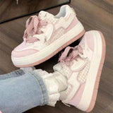 Wexleyjesus Pink Platform Sneakers Kawaii Women's Sports Shoes Casual Vintage Cute Vulcanize Harajuku Tennis Female Flats Lolita