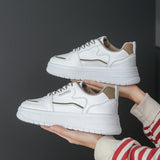 Wexleyjesus New Designer Platform Running Sneakers Women Tennis Shoes Woman Walking Chunky Sneakers White Casual Slip on Vulcanized Shoes