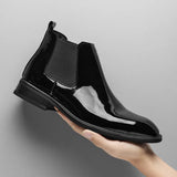 Wexleyjesus Stylish Casual Leather Shoes Male New Fashion Men Ankle Boots Slip on Formal Business Footwear Leisure Walk Mens Chelsea Boots