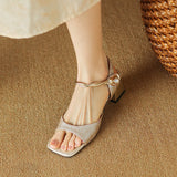 Wexleyjesus 2024 New Summer Sandals open Toe Sandals for Women Chunky Heels Sandals Fashion Gladiator Shoes Women Pumps Sandalias De Mujer