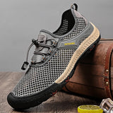 Wexleyjesus Outdoor Mesh Men Sneakers Slip On Men Loafers Breathable Summer Casual Shoes For Men Lightweight Camping Hiking Shoes