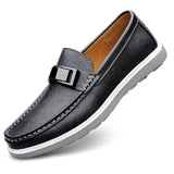 Wexleyjesus Black Loafer Men Shoes Luxury Genuine Leather Business Moccasins Footwear Male Soft Driving Flats Comfy Slip-On Men Casual Shoes