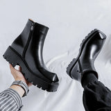 Wexleyjesus Men Luxury Fashion Chelsea Boots Brand Designer Pointed Toe Shoes Punk Goth Dresses Cowboy Original Leather Boot Platform Botas