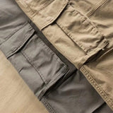 Wexleyjesus  -  2024 Spring Men Pants Solid Color Multi Pockets Straight Casual Cargo Pants Daily Wear Mens Tactical Pants Joggers Trousers