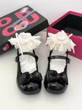 Wexleyjesus Cute Sweet Bow Mary Jane Shoes Ladies Summer 2024 New Elegant Lolita Single Shoes Female Japanese Preppy Style Solid Fairy Shoes