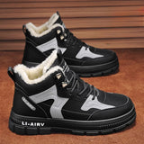 Wexleyjesus Snow Boots for Men Lace Up High Top Warm Cold Proof Winter Shoes Man Original Deals Fleece Brands New in Work Sale Quality Offer