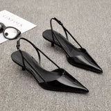 Wexleyjesus Women Pointed Toe Heels Shoes Sandals 2024 Dress Party Fashion Summer Slippers New Walking Flip Flops Pumps  Slides