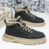 Wexleyjesus Snow Boots for Men Platform Lace Up Casual Winter Shoes Man Offer Luxury Fur New in Brands Warm Cold Proof Comfortable Footwear