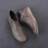 Wexleyjesus Winter Men Boots Shoes Men Slip-On High Tops Leather Casual Shoes Thick Leather Boots