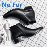 Wexleyjesus Elegant Chelsea Boots Men Genuine Leather Men's Shoes Pointed Toe Business Slip-on Dress Formal Boots Model Fashion Casual Shoes