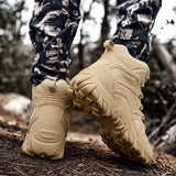 Wexleyjesus Outdoor Hiking Boots Men High Top Boots Desert Boots Outdoor Work Safty Shoes Boots Ankle Shoes Men's Sneakers